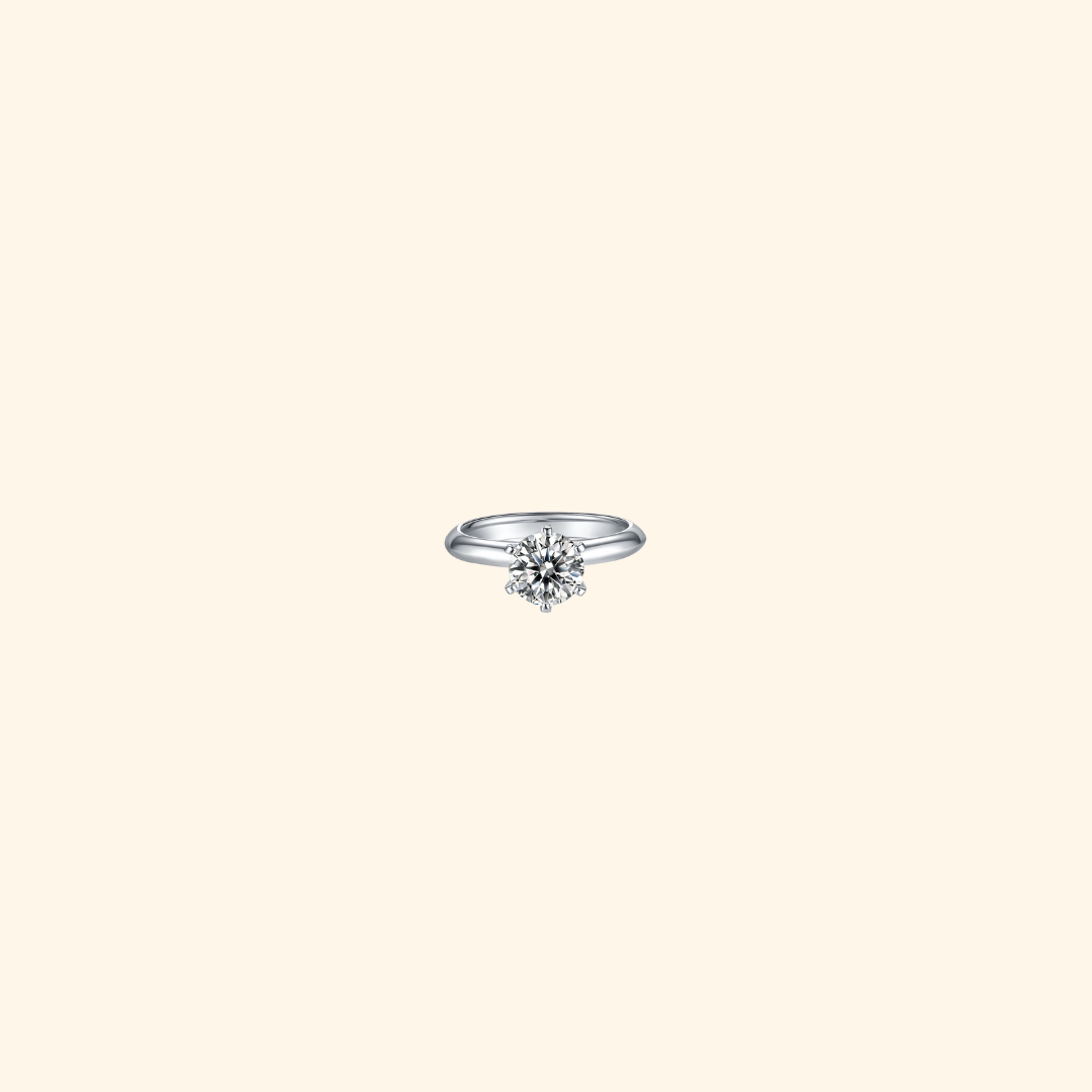 Classic Round Moissanite Ring