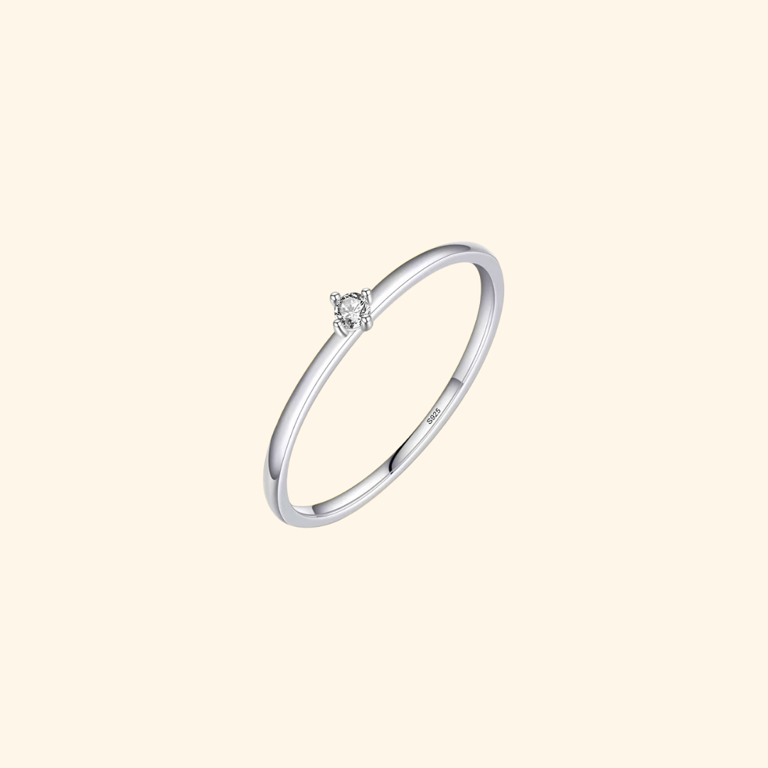 Classic Petite Solitaire Ring