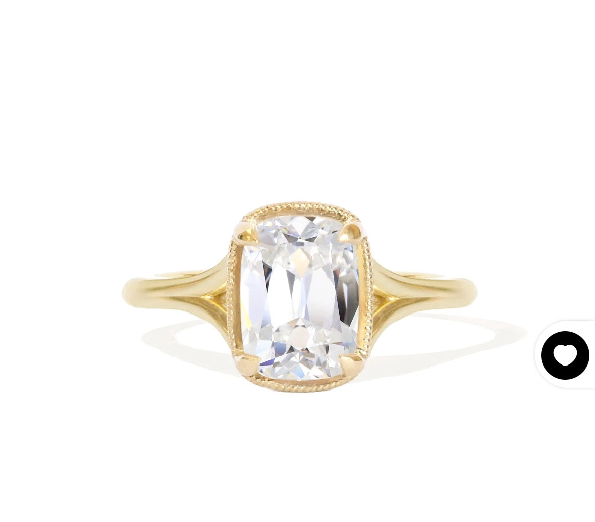 Custom Elongated Cushion Moissanite Ring