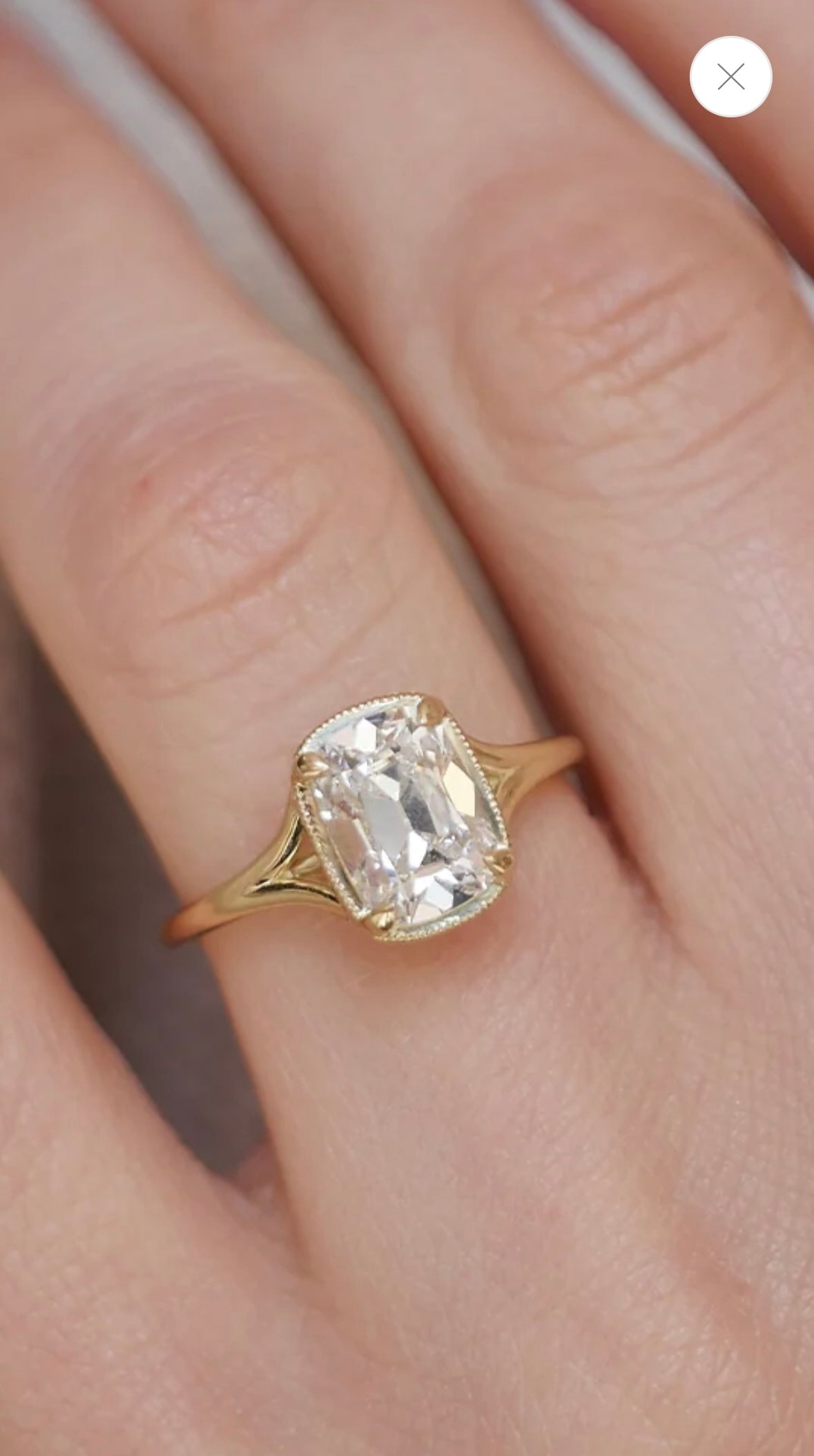 Custom Elongated Cushion Moissanite Ring