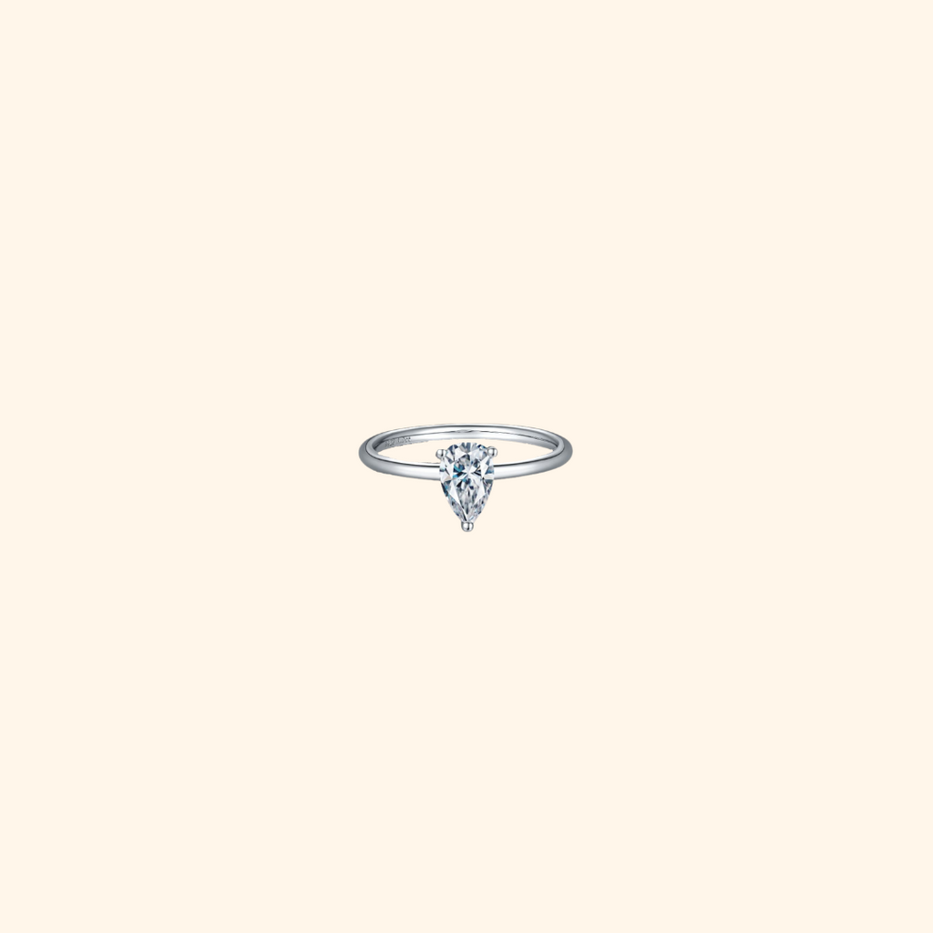 Classic Pear Moissanite Ring