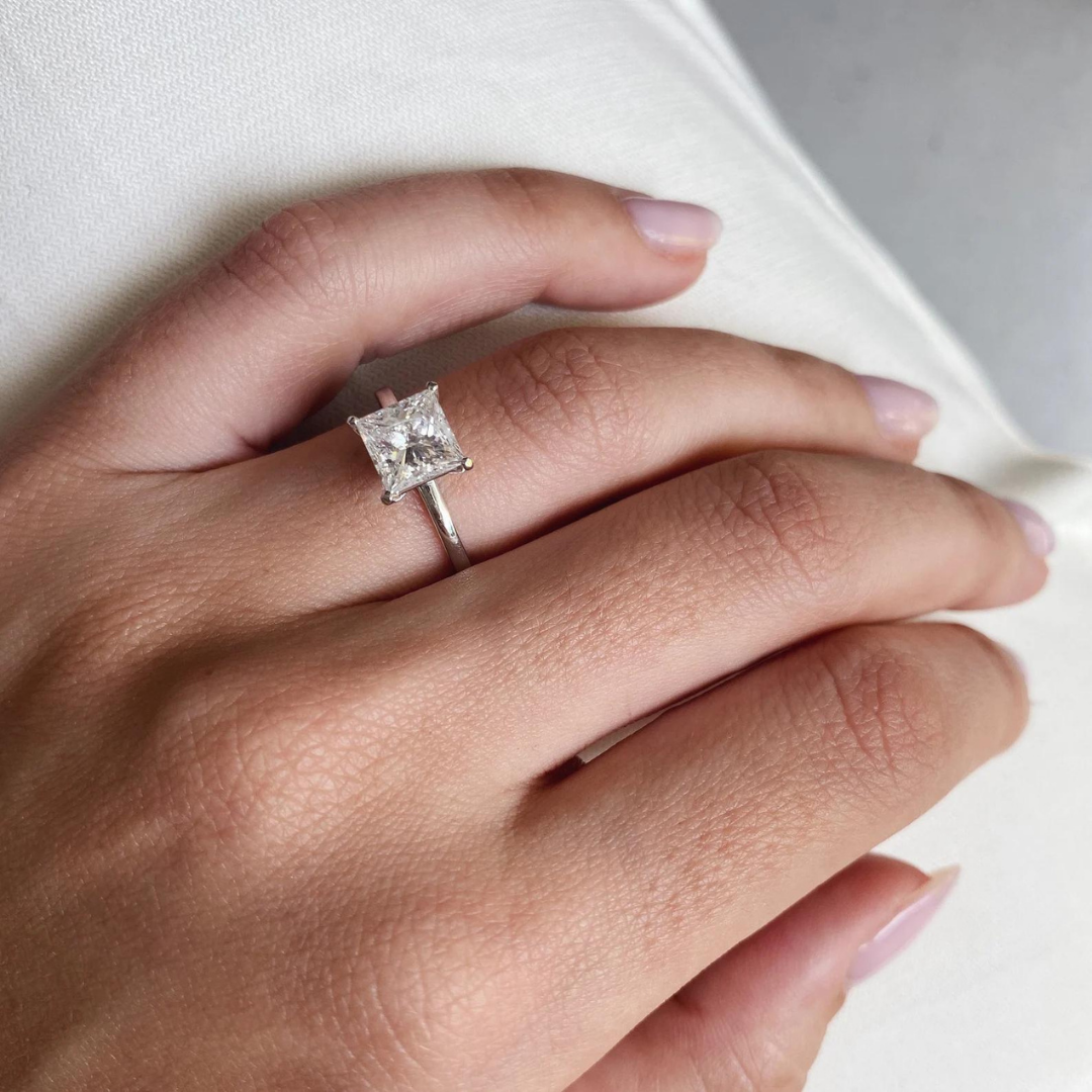 Classic Princess Moissanite Ring