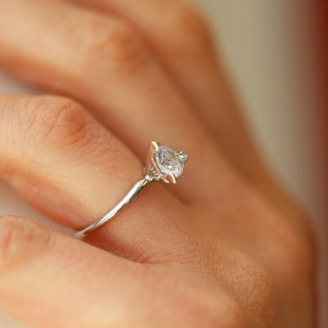 Classic Trillion Moissanite Ring