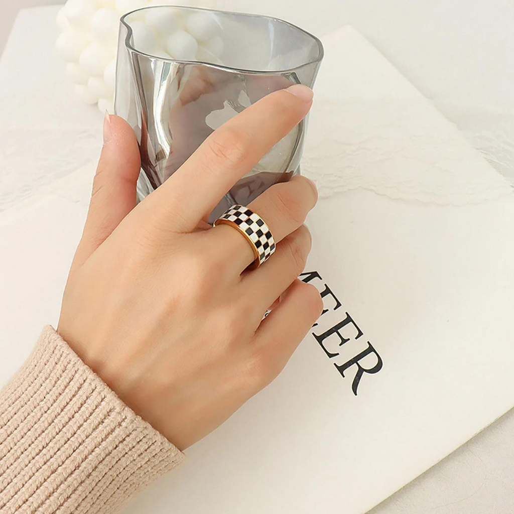 Everyday Checkered Ring