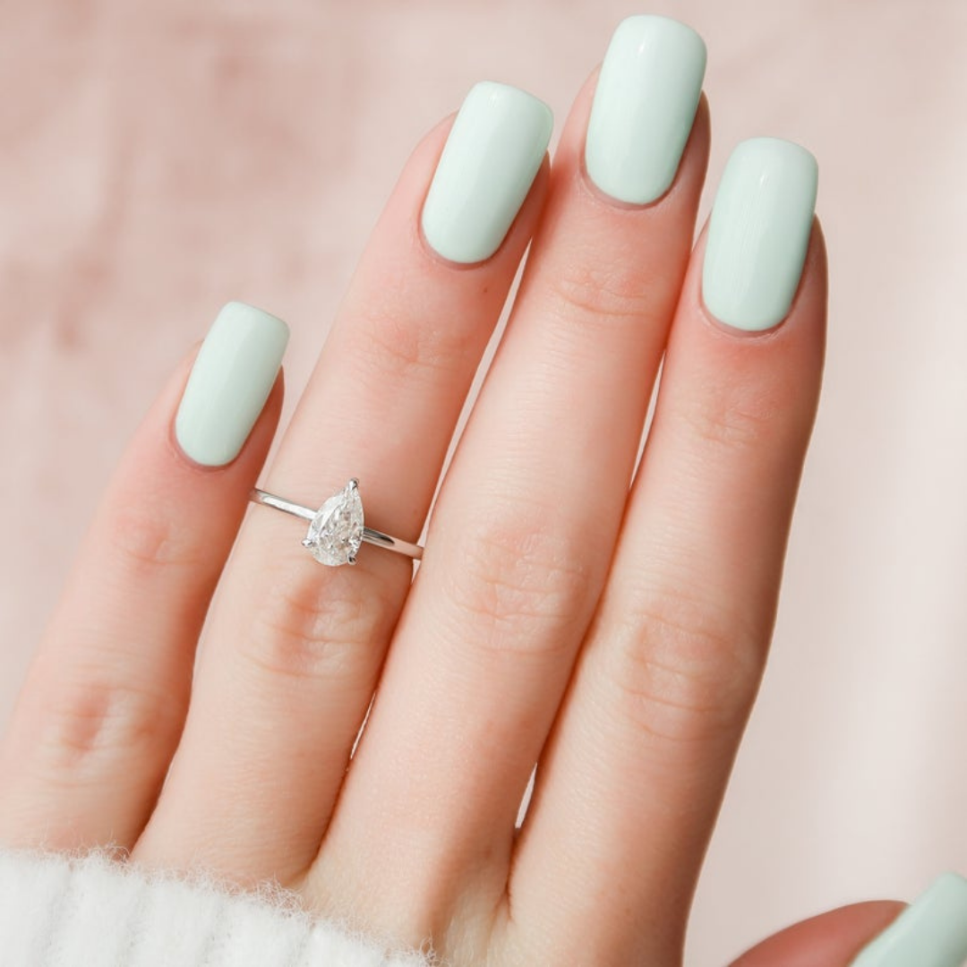 Classic Pear Moissanite Ring