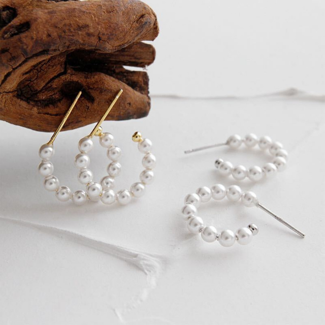 Classic Pearl Beads Earrings