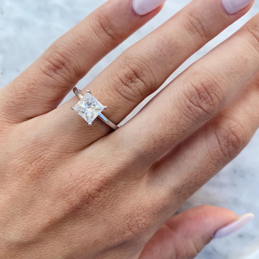 Classic Princess Moissanite Ring