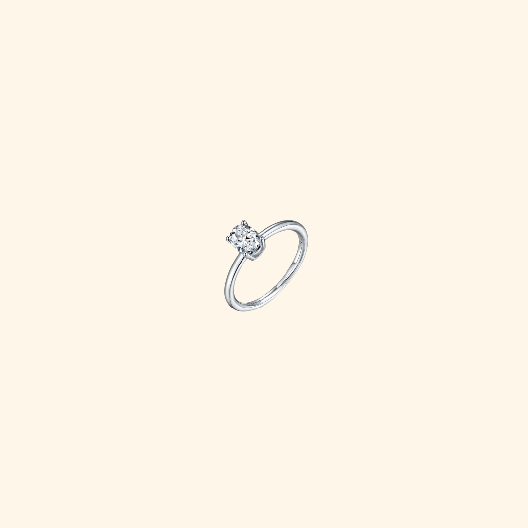 Classic Oval Moissanite Ring