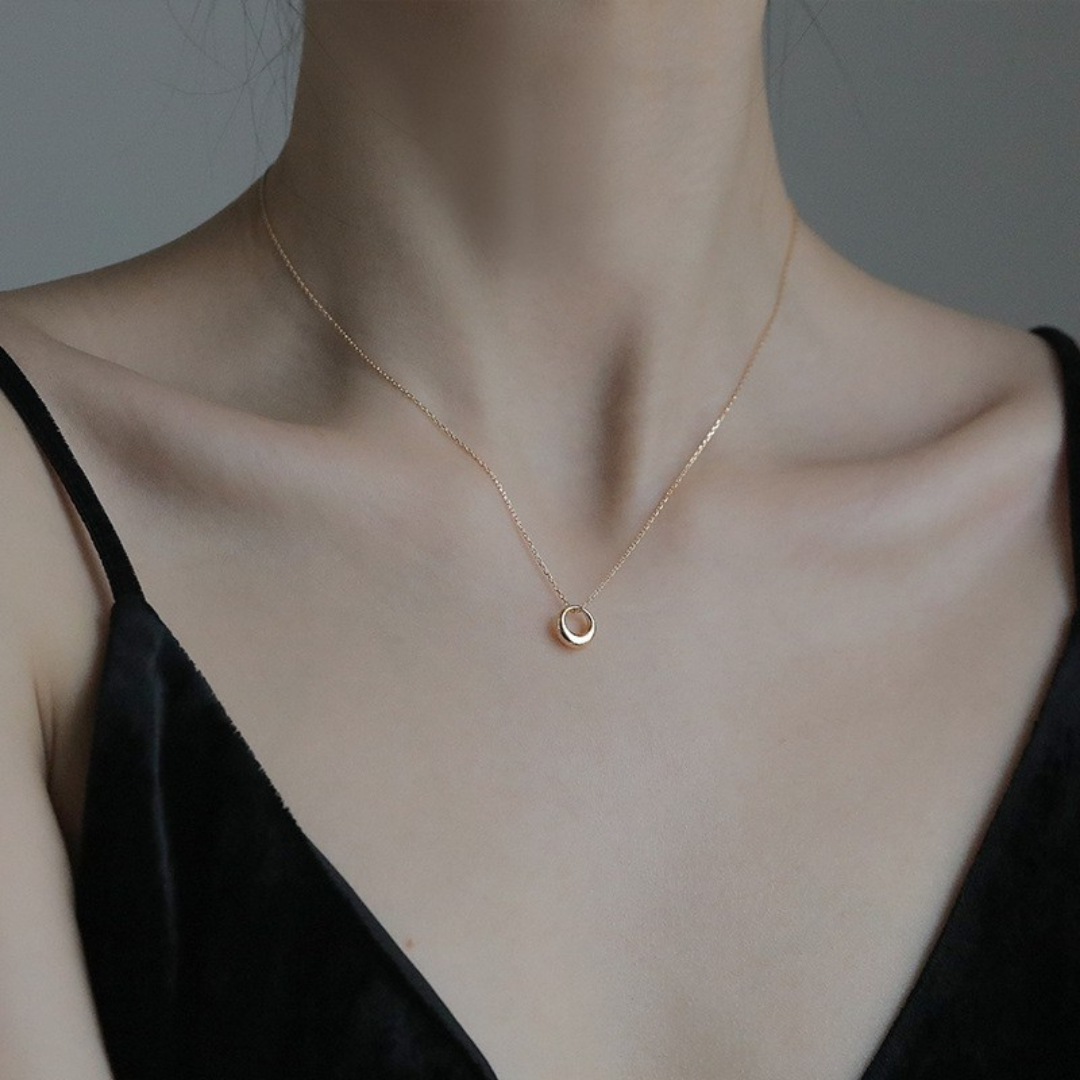 Everyday Mini Hollow Drop Necklace