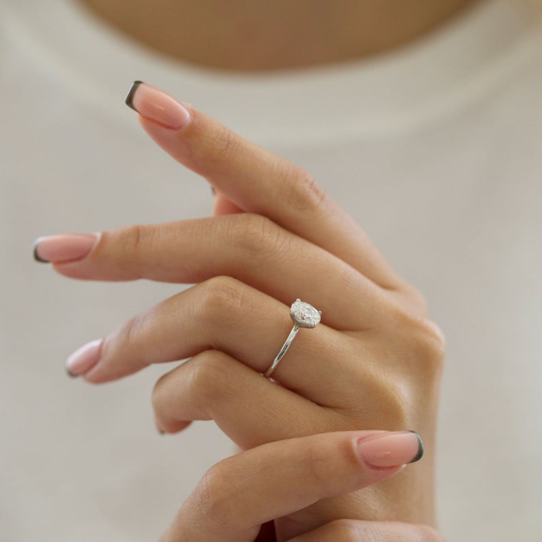 Classic Oval Moissanite Ring
