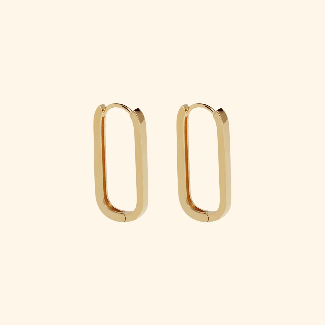 Classic Oval Hoop Earrings