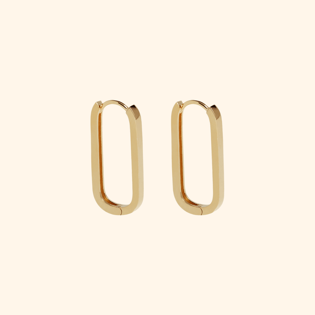 Classic Oval Hoop Earrings