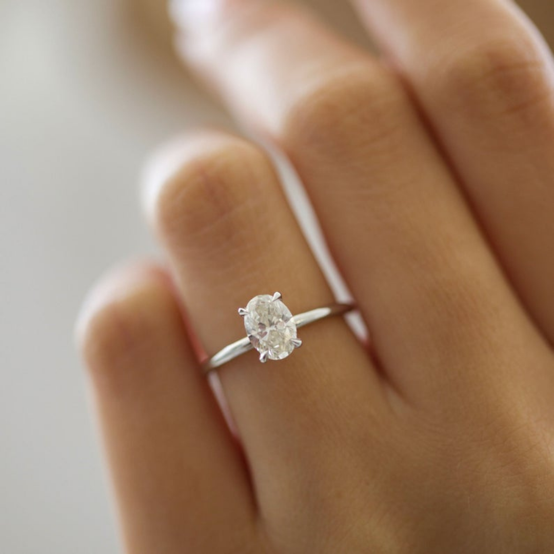 Classic Oval Moissanite Ring
