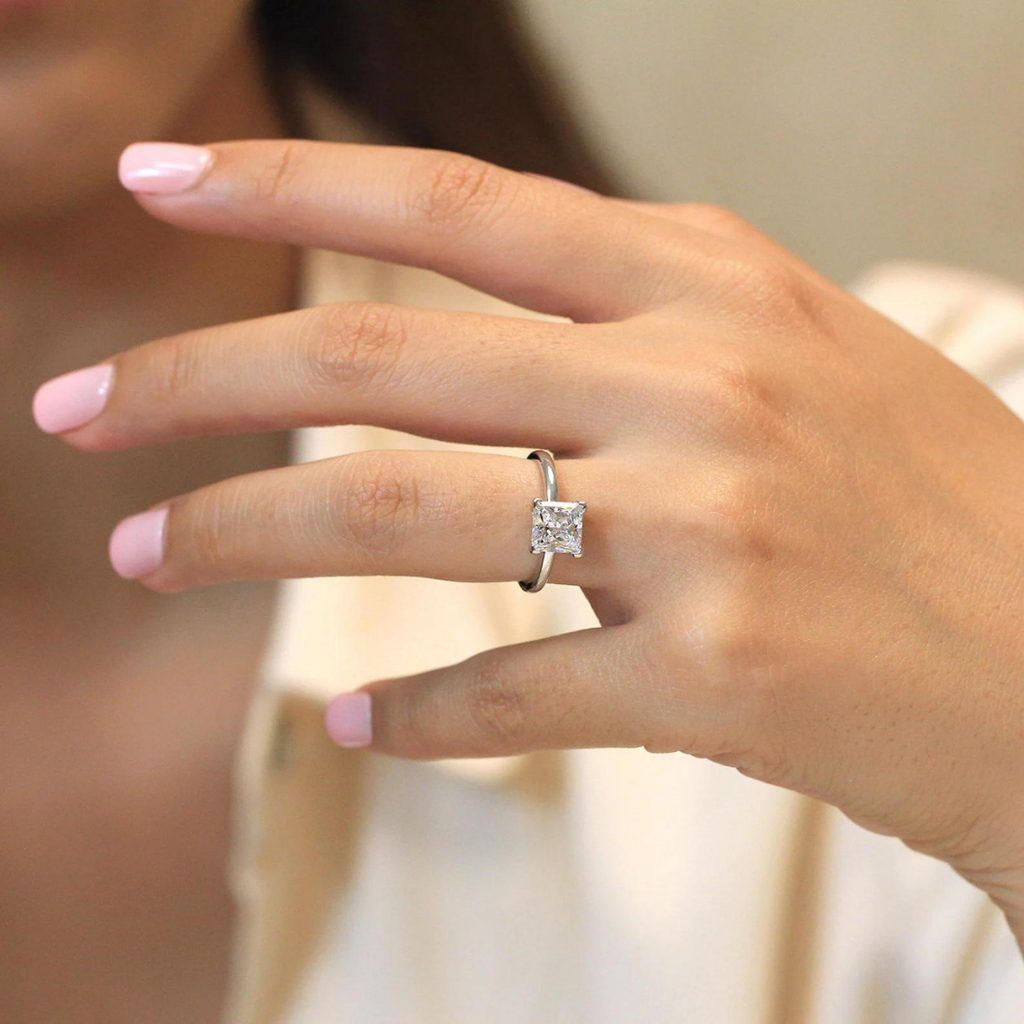 Classic Princess Moissanite Ring