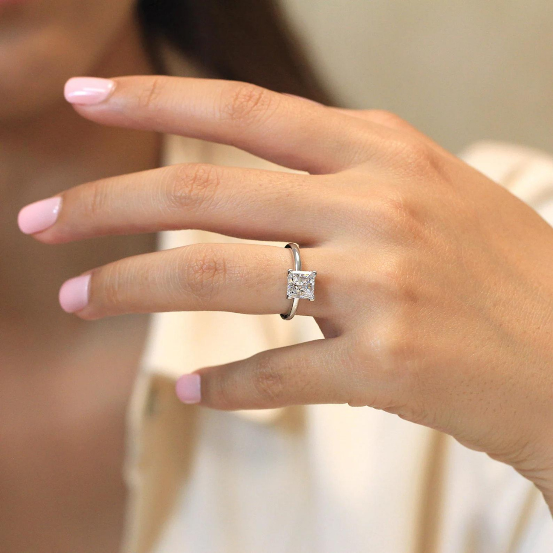 Classic Princess Moissanite Ring