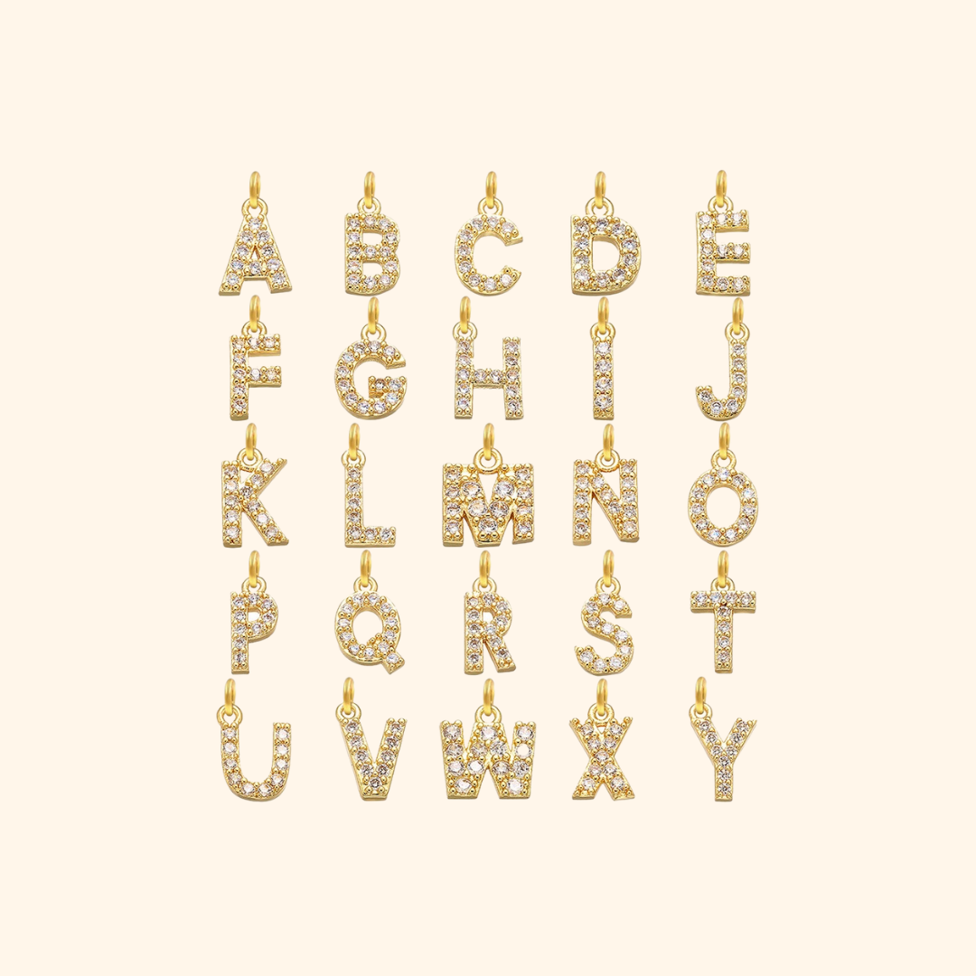 Classic Mini Diamond Initial Necklace