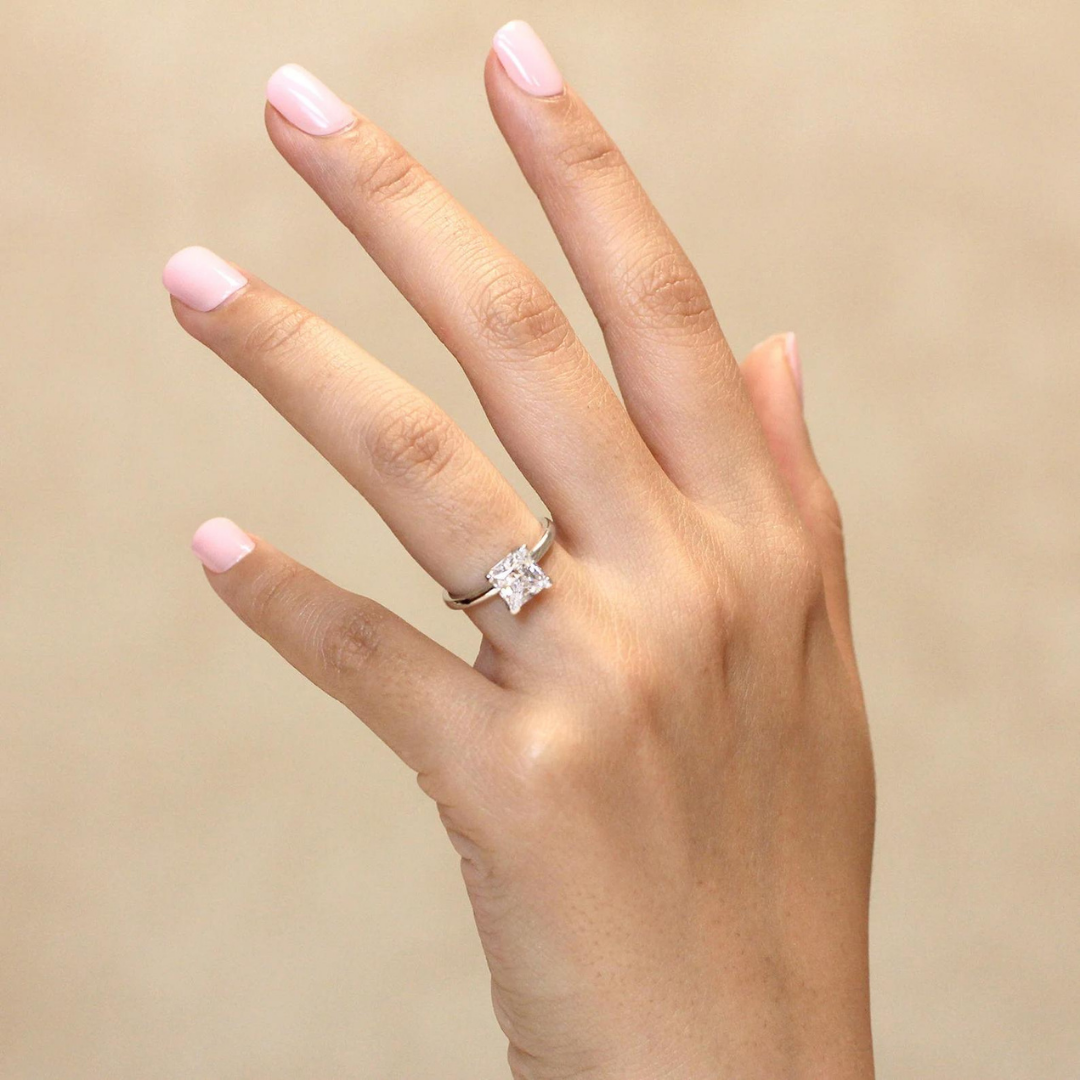 Classic Princess Moissanite Ring