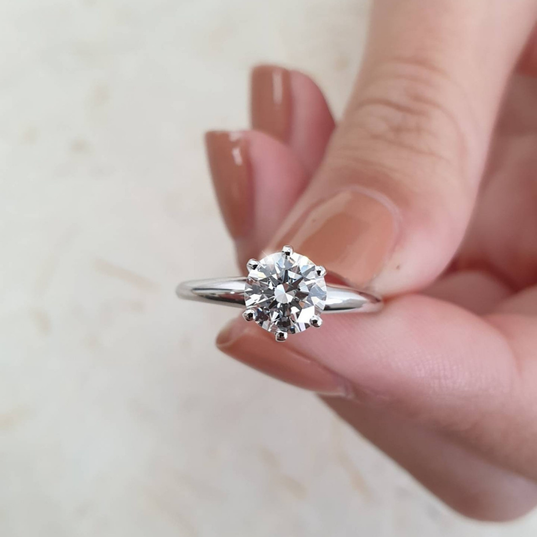 Classic Round Moissanite Ring