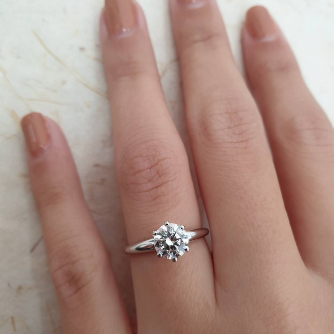 Classic Round Moissanite Ring