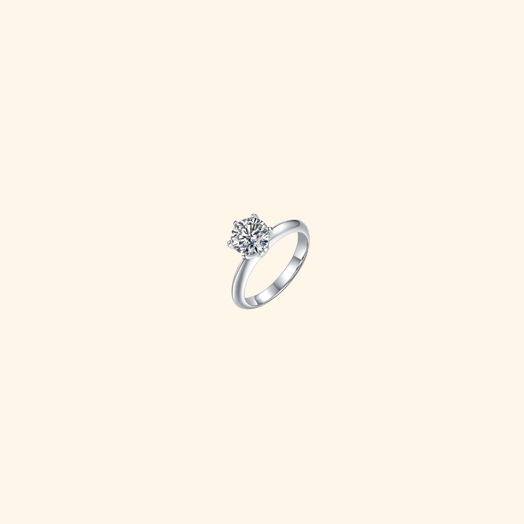 Classic Round Moissanite Ring