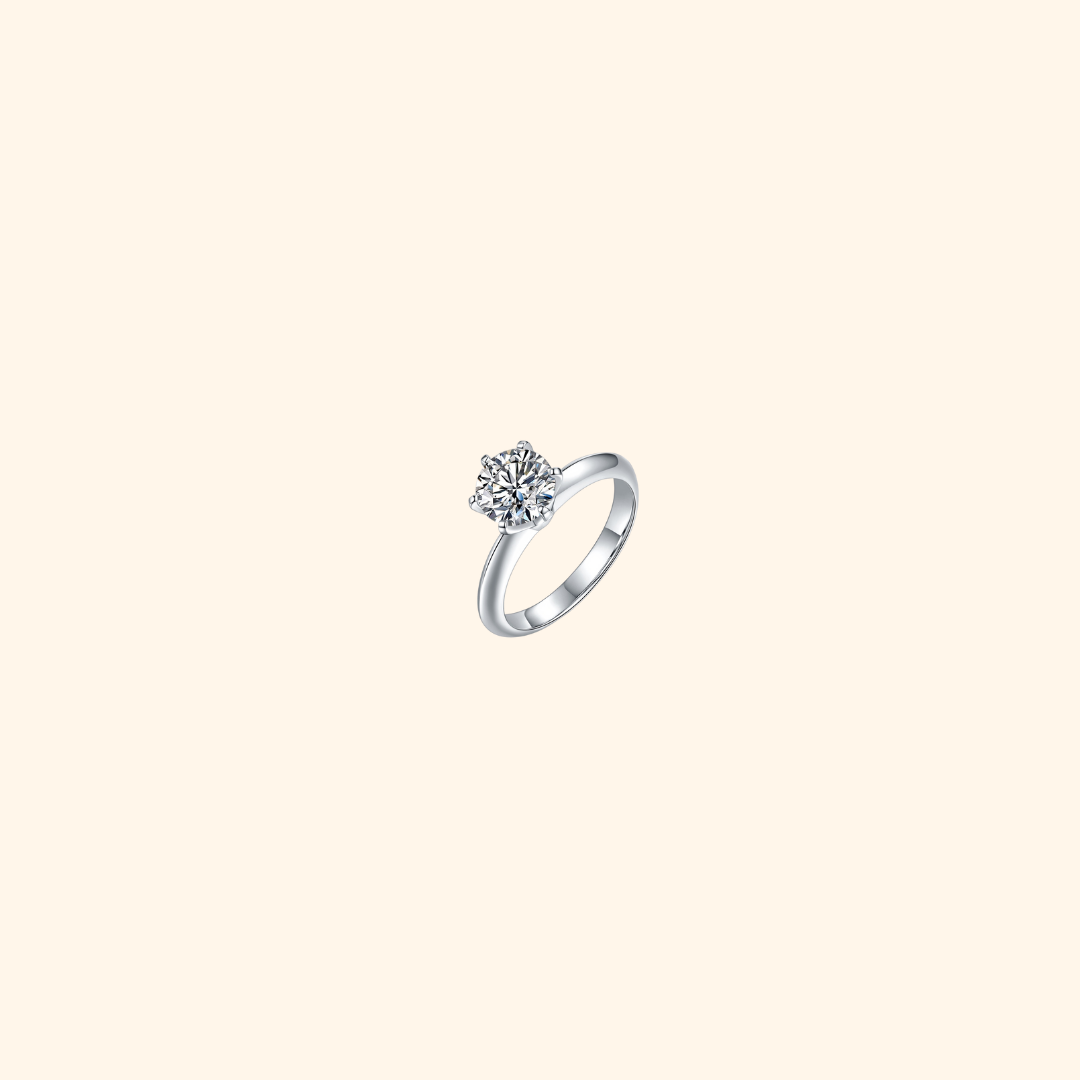 Classic Round Moissanite Ring