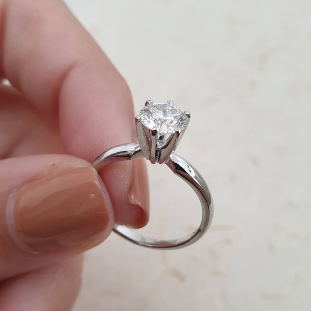 Classic Round Moissanite Ring