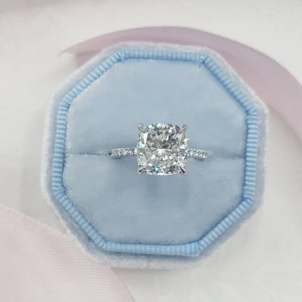 Classic Cushion Eternity Moissanite Ring
