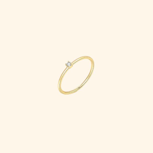 Classic Petite Solitaire Ring