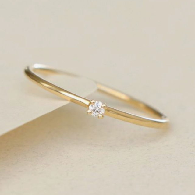 Classic Petite Solitaire Ring