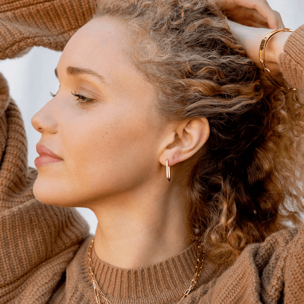 Classic Oval Hoop Earrings