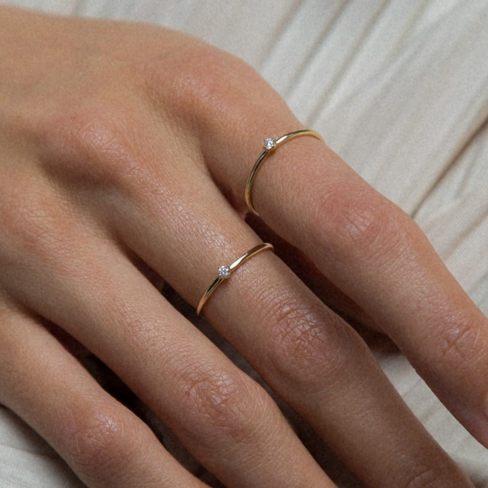Classic Petite Solitaire Ring