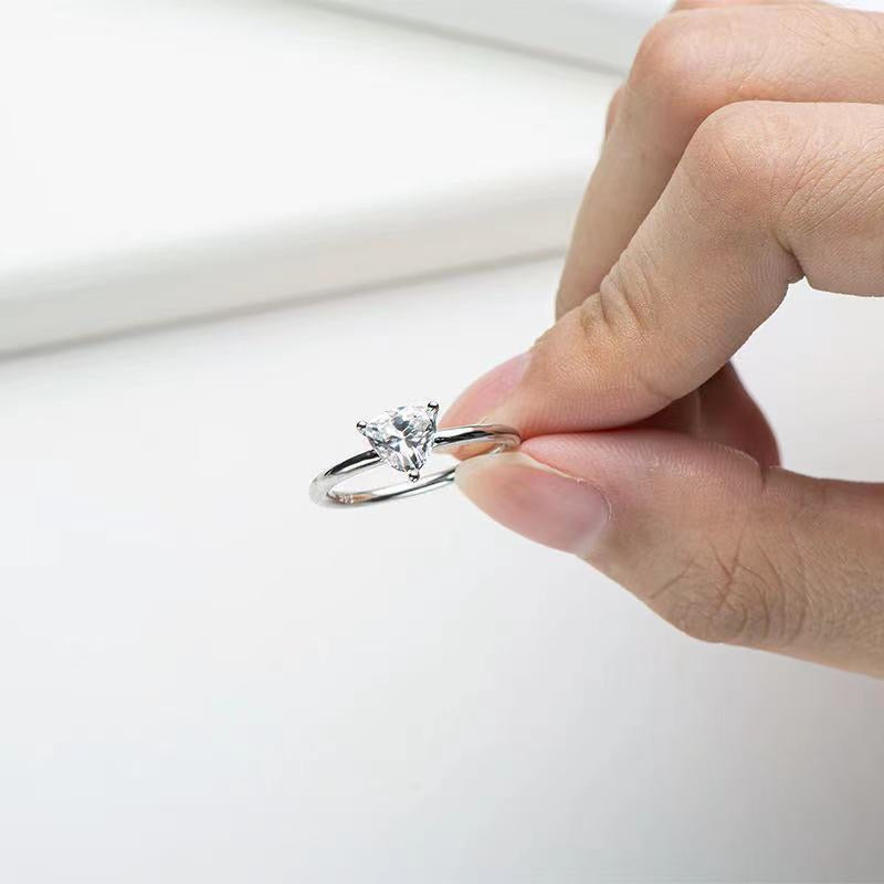 Classic Trillion Moissanite Ring