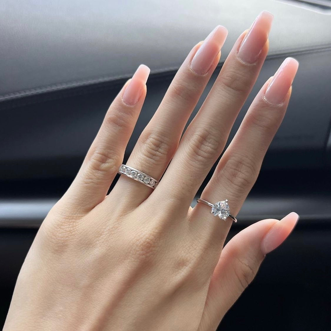 Classic White Heart Ring